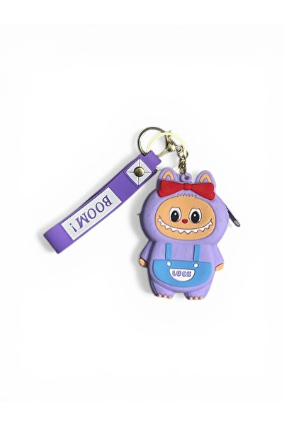 LABUBU EMC ONSHOP® Silicone Mini Bag with Keychain, Animated Model, 10 cm, Pu...