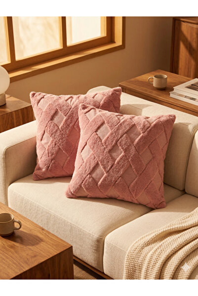 Miabella Home 2-Pack Pillowcase Throw Pillow Cover Sofa Pillowcase Soft Textu...