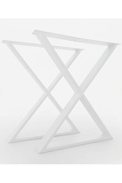 buz Metal table legs, set of 2, dining furniture, 60 x 72 x 8 cm White