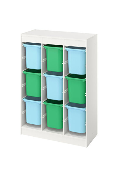 IKEA Çok Renkli Kullanışlı Saklama Ünitesi 99x44x94 cm Çocuk Odası Oyuncak Dolabı Düzenleyici