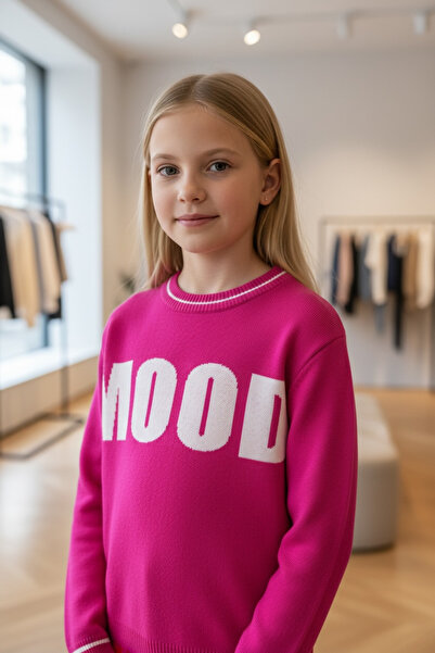 Minimoda Kids Pulover scris MOOD Koz Çocuk