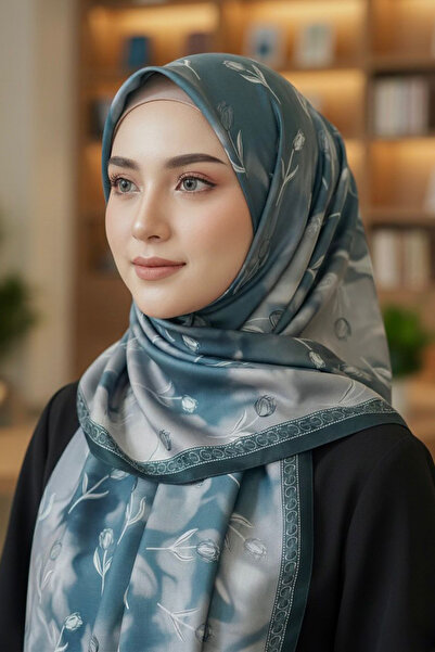 TOFİSA Σειρά Soft Mist Βαμβακερό Σάλι Petrol - 28188-PETROL