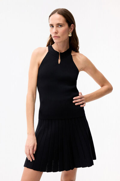 adL Halter Yaka Triko Bluz