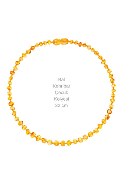 LAYLİNE Barok Bal Çocuk Kehribar Kolyesi
