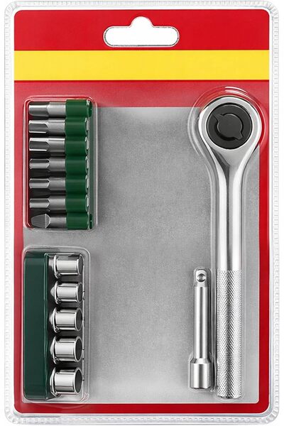 AutoFamily طقم مفكات متعدد الرؤوس 15 قطعة مع حامل مغناطيسي