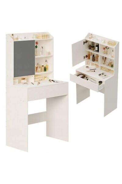 BADU Măsuță de toaletă modernă cu oglindă rabatabilă