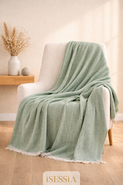 Isessia Κάλυμμα καναπέ μποέμ με σχέδιο ζιγκ-ζαγκ Miora | Μονοθέσιος & Τριθέσι...