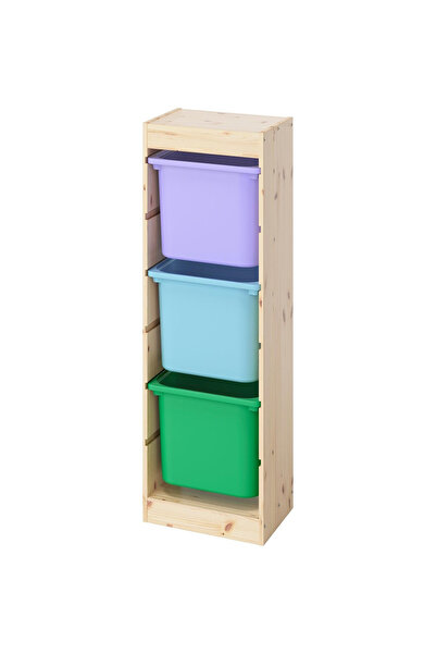 IKEA Çam Modern Saklama Ünitesi 44x30x91 cm Çocuk Odası Oyuncak Dolabı Düzenl...