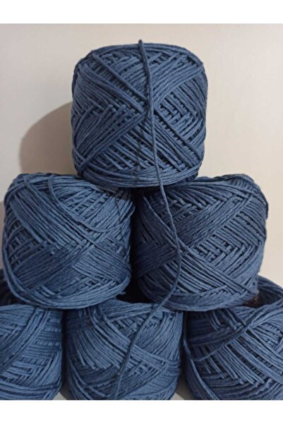 İPEK YÜN İPLİK DÜNYASI خيط حياكة من القطن والخيزران (أزرق بترولي) 100 جرام