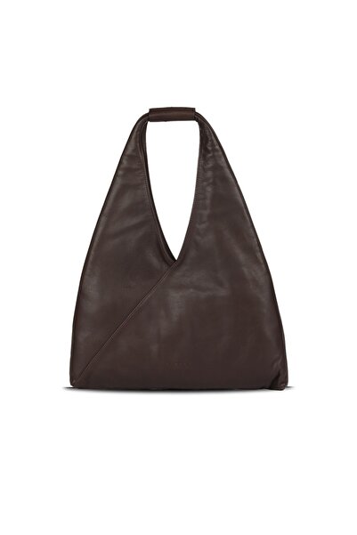 BUENO Shoes Brown Leather Women's Shoulder Bag 01Wbs7365