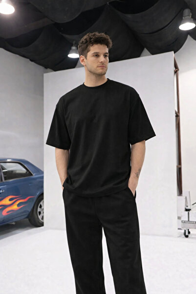 YAKAMEL Men's Oversize Tracksuit Set Comfortable Fit Basic Daily Set