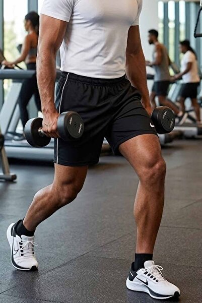 Nike Men's Black Dri-Fit Training and Running Shorts with Zipper Pockets