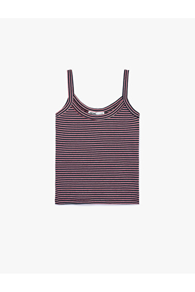 Koton Pamuklu Çizgili İnce Askılı Üst