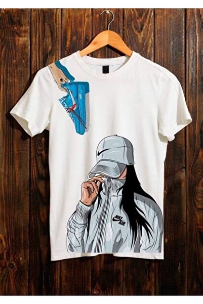 LAND MODA Μπλουζάκι Unisex με στάμπα Urban Girl Sneaker – Μοντέρνο Στυλ Stree...