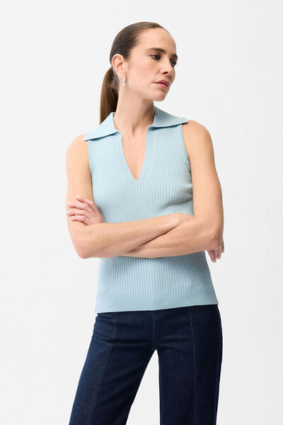 adL Kolsuz Yakalı Triko Bluz