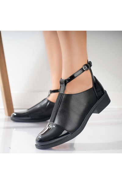 OEM Pantofi casual negri de damă din piele ecologică Nava, mărimea 39