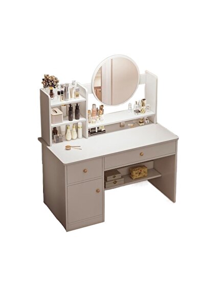 BADU Make-up Glamour Scandinavian Dressing Table with Mirror 100 cm