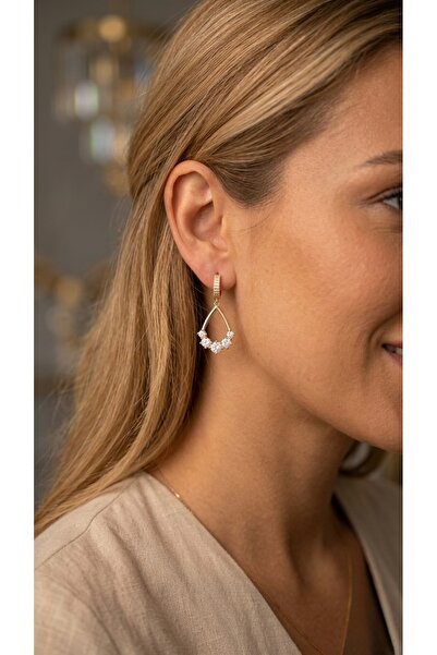 İNN JEWELLERY أقراط من الفولاذ 316L مقاومة للصدأ ومضادة للحساسية مع شكل زركون...