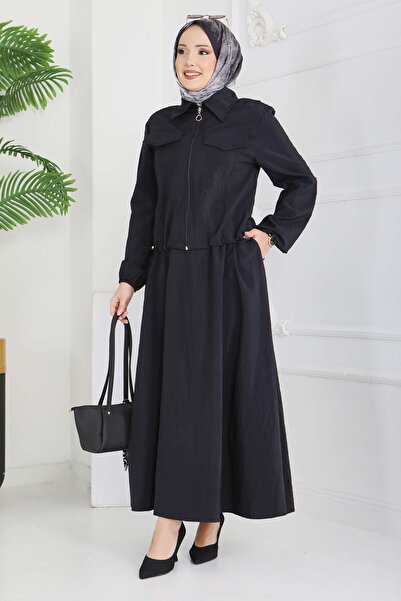 TOFİSA Set dublu cu fermoar și detaliu buzunar, negru - 28215-NEGRU