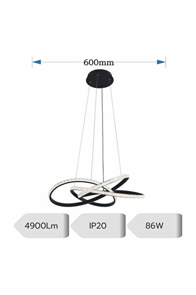 Luxera Lighting MIMAS LED CHANDELIERS ADJUSTABLE 86W/4900LM/3000K/4000K6500K