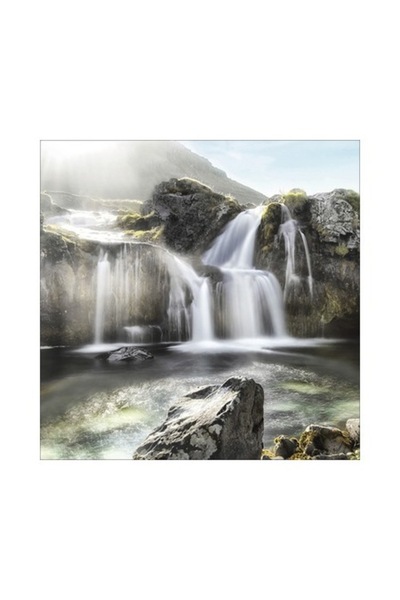 canvas Black & White Waterfall