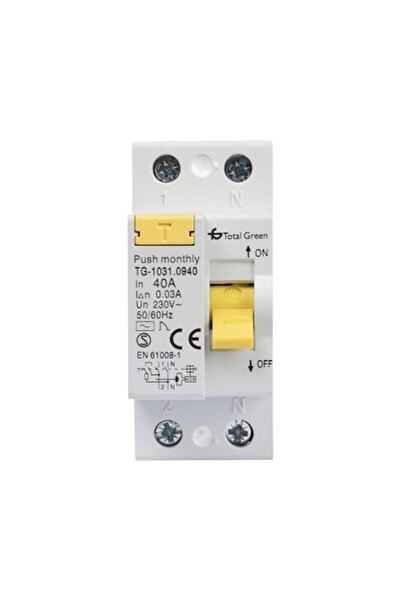 Total Green Întrerupător automat cu protecție diferențială RCBO 1P+N 40A 6kA/...