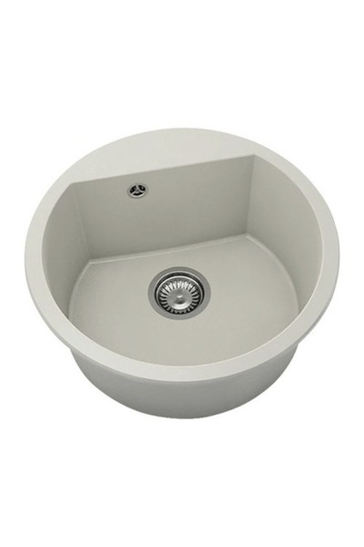 Fat Avangard 223 Chiuvetă de bucătărie rotundă Ø51 cm, Compozit Marmură Grani...