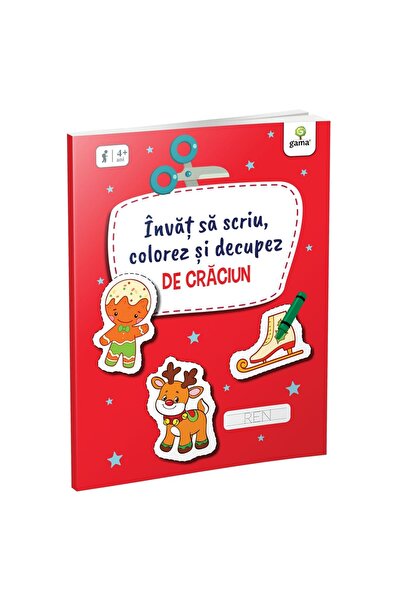 Gama At Christmas – I’m learning to write, colour and cut out