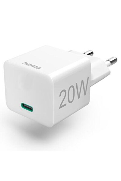 Hama Mini Network Charger, PD/QC, USB-C, White