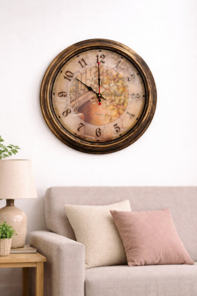 PARTİPORT Ceas de perete decorativ, design vintage, diametru 32 CM, ceas de p...