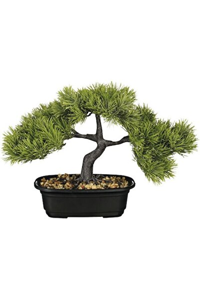 Clasic Bonsai artificial Acicula în ghiveci, mic, înălțime 21 cm, verde