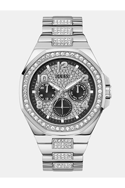 Guess Mens Silver Tone Multi-function Watch