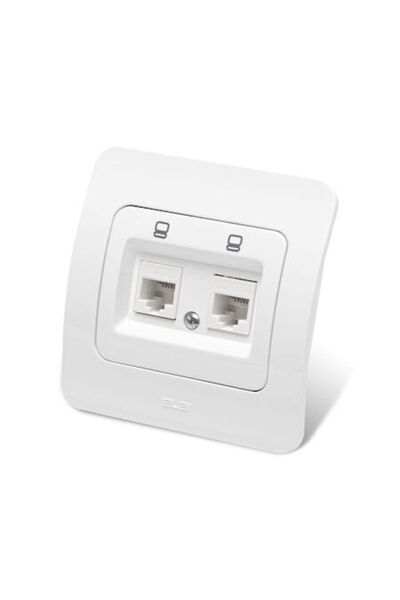ELBİ Dublu UTP RJ45 Jazz Cat6 Încorporat Alb ST
