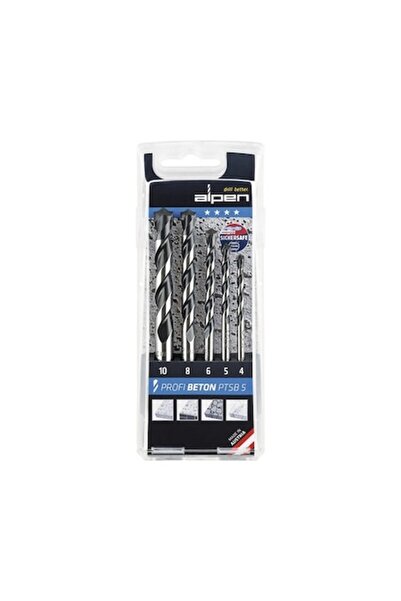 Alpen Concrete Drill Bit Set Ø4-10 Mm, 5 Pieces