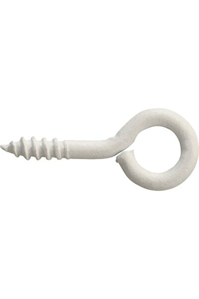 DRESSELHAUS Șuruburi cu ochi 8x20 mm Plastic Alb, 100 Bucăți