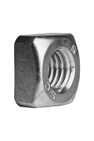 DRESSELHAUS Simple Square Nuts M8 Din557 Galvanized Steel, 100 Pieces