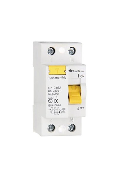Total Green Întrerupător automat cu protecție diferențială RCBO 1P+N 63A 6kA/...