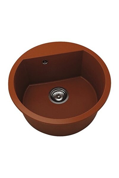 Fat Avangard 223 Chiuvetă de bucătărie rotundă Ø51 cm, Marmură compozită Calv...