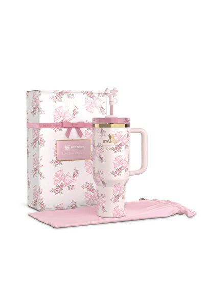 Stanley The X LoveShackFancy Holiday Quencher | 40 OZ | Pink |