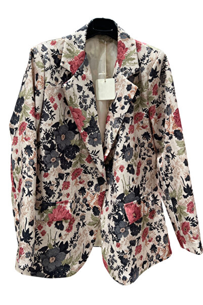 OEM Sacou dama elegant imprimeu floral jacquard, L/XL