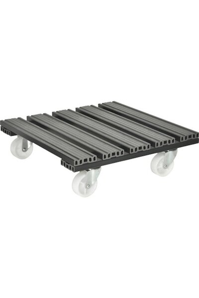 Wagner Rolling Support for Plants, WPC 38.5x38.5 Cm, Anthracite, Load Capacit...