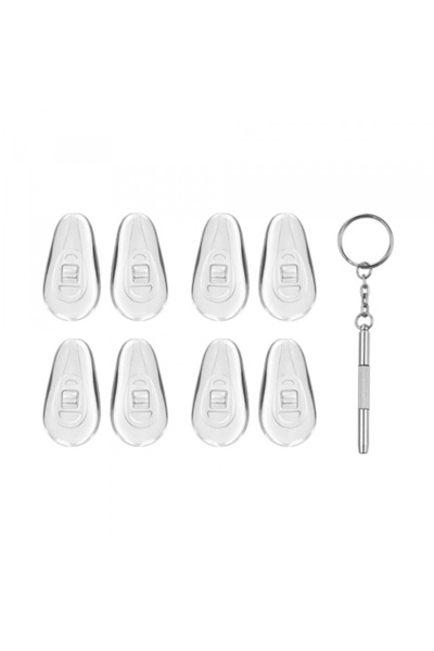Techsuit Silicone Eyeglass and Screwdriver Cushions ST1, Set of 4, Transparent