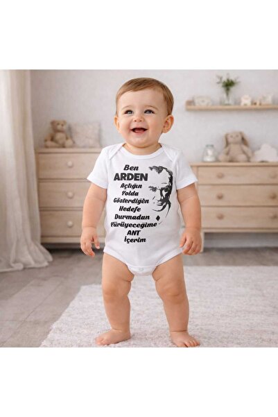 BY TUNA DESİGN Kişiye Özel 23 Nisan Bebek Body – Andımız Özel Atatürk Baskılı...
