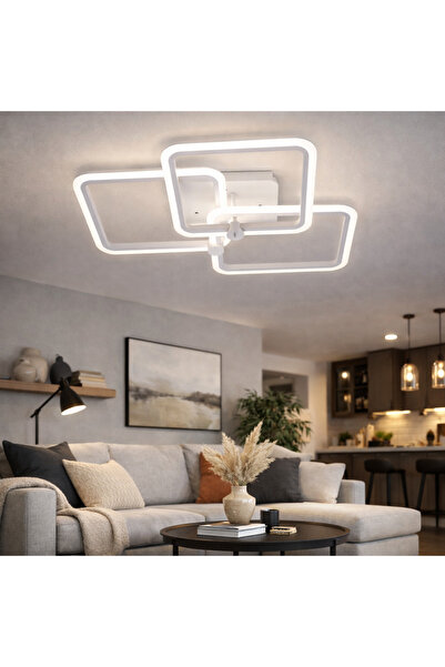 Luxera Lighting LUSTRA LED LIVING 80W CU 3 BRAȚE 3 CULORI+INFRAROȘU 580x150mm