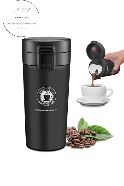 FORSEİ LUCA 500 ml Kilitli Çift Katmanlı Paslanmaz Çelik Termos Bardak Araç K...