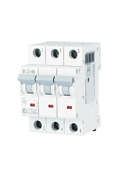 Eaton Disjunctor electric modular de uz casnic Xpole 3 poli 50A 4.5kA, Curba C