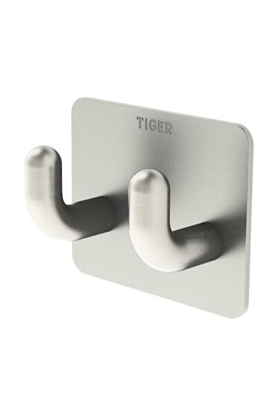 Tiger Pinky Bathroom Hook, 2 Hooks, Adhesive Mounting, Stainless Steel