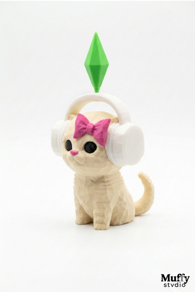 Muffy Stvdio 11 CM Viral PlumBob Kristalli Kulaklıklı Kedi Figürü - Dans Eden...