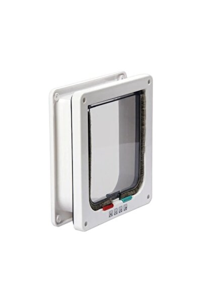 Karlie Ușă de acces pentru pisici cu 4 puncte de intrare 23x5x25 cm Albă