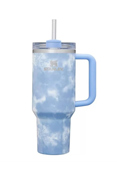 Stanley كوب سفر أدفينتشر كوينشر، سعة 40 أونصة، لون أزرق محيطي، صبغ بالربط